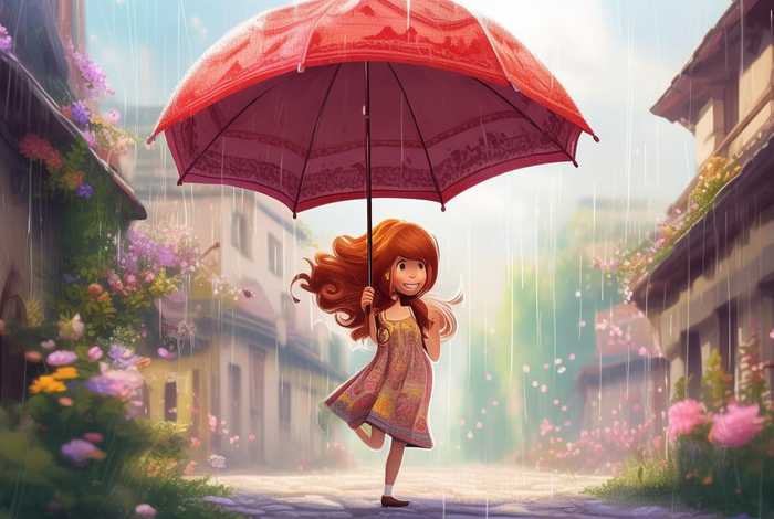 儿童故事书红雨伞全文，红雨伞绘本故事