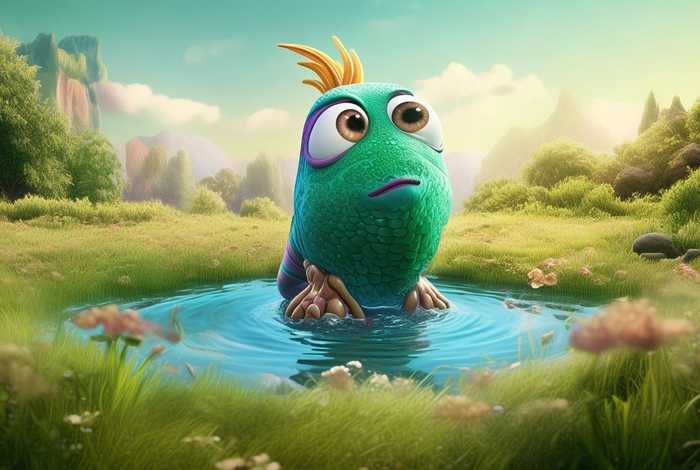 儿童故事池塘里的怪兽、池塘里有一只大怪兽 绘本故事 儿童故事池塘里的怪兽、池塘里有一只大怪兽 绘本故事