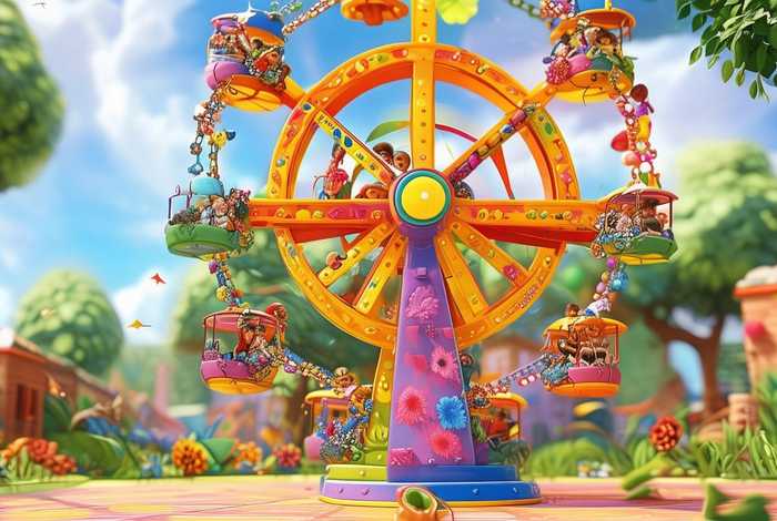 儿童动画摩天轮故事；儿童益智早教动画片摩天轮