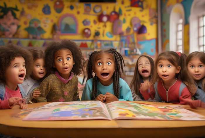 儿童故事会绘画；故事会儿童绘画