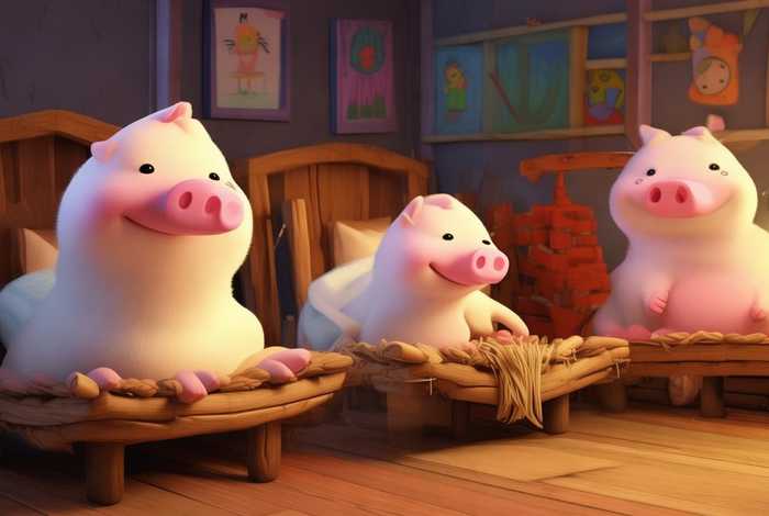 儿童睡前故事中文版三只小猪，少儿睡前故事365三只小猪