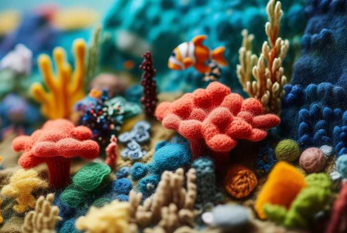 不织布绘本海底世界（海底世界不织布作品）