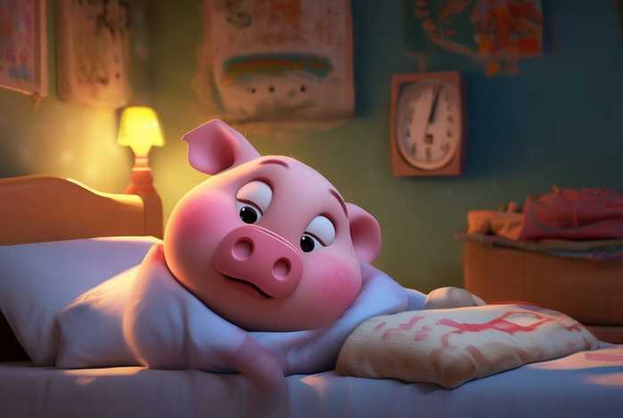 儿童睡前小故事视频懒惰的小猪；幼儿简短小故事视频懒惰的小猪