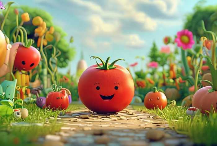 儿童故事小番茄的故事，小番茄儿童画