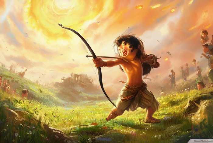 儿童故事后羿射日；后羿射日的故事幼儿