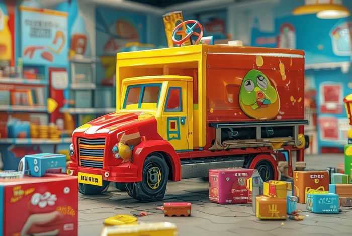 儿童玩具会讲故事的快递运输车，儿童玩具车怎么寄快递