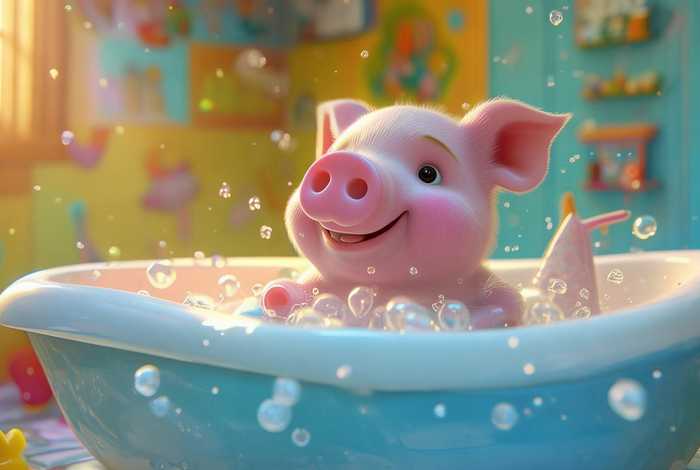 儿童小故事小猪洗澡；幼儿故事小猪洗澡