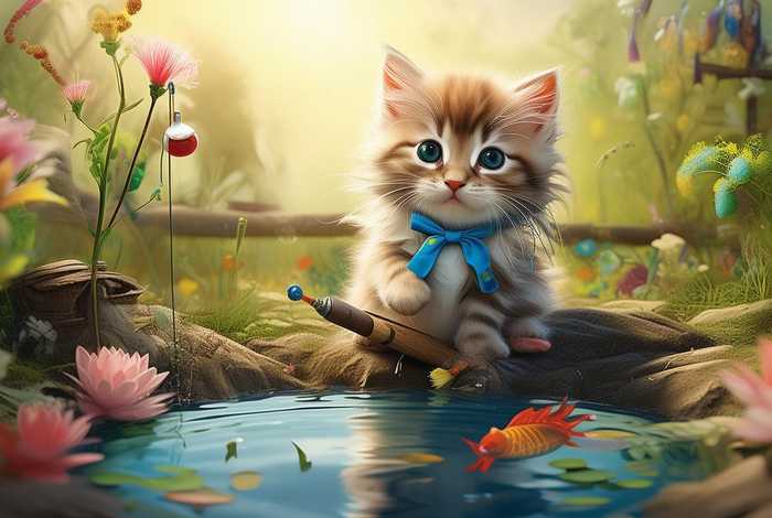 儿童故事小花猫爱钓鱼(小花猫钓鱼的故事视频) 儿童故事小花猫爱钓鱼(小花猫钓鱼的故事视频)