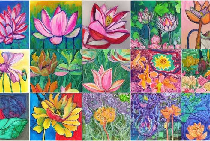 儿童荷花图片；儿童荷花绘画图片大全 小学