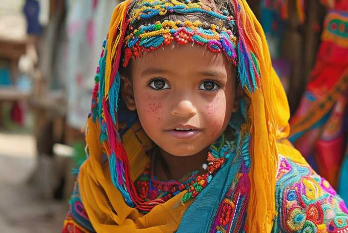 儿童民族服装 儿童民族服装画