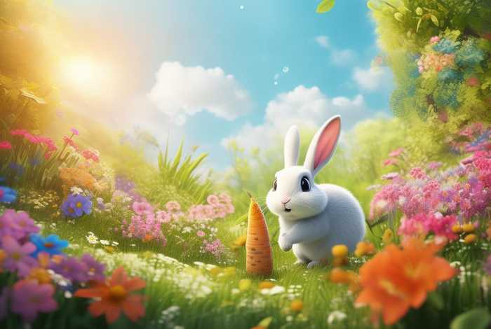 儿童故事绘画绘本、儿童故事绘画绘本小兔子找春天