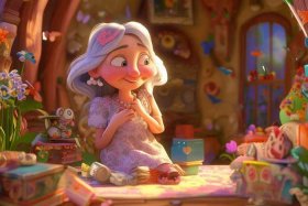 儿童动画风婆婆的故事 幼儿故事风婆婆的故事