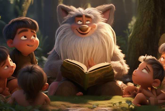 儿童版老狼的故事；一直老狼的故事