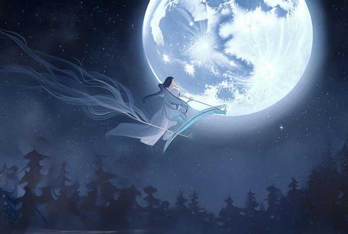 儿童神话故事绘本嫦娥奔月 - 嫦娥奔月的神话故事绘本手绘