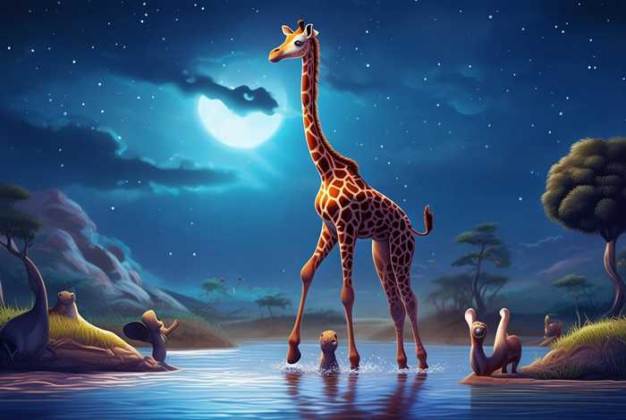 儿童睡前故事长颈鹿过河 长颈鹿睡前故事大全