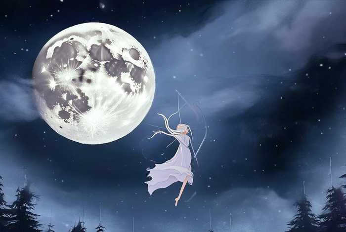 儿童神话故事绘本嫦娥奔月 - 嫦娥奔月的神话故事绘本手绘