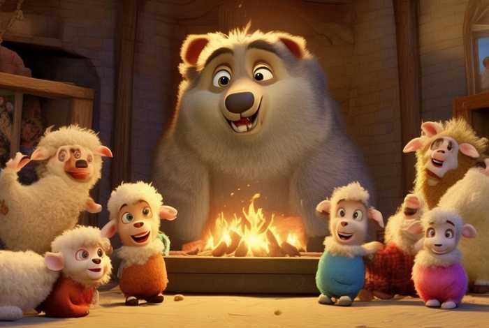 儿童故事七只小羊和大灰狼 - 七只小羊和大灰狼的故事睡前故事