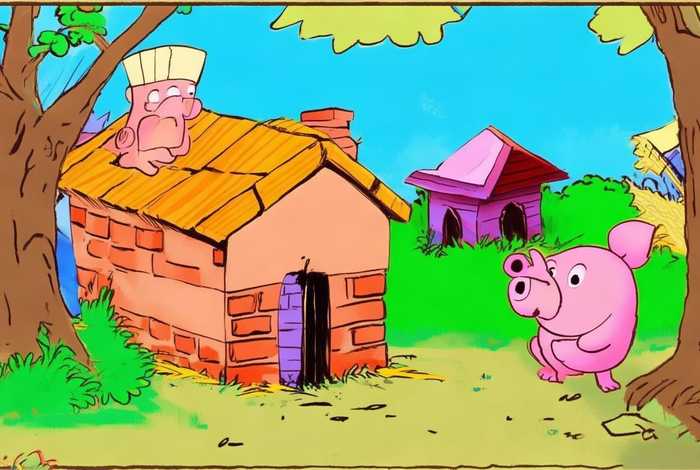 儿童绘本故事三只小猪彩色 幼儿绘本故事三只小猪