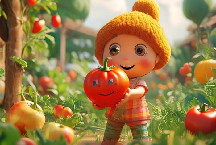 儿童故事小番茄，小番茄儿童画