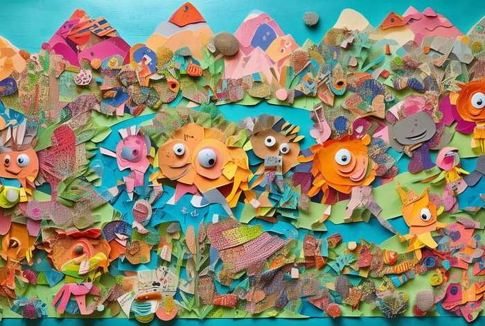 儿童故事撕纸贴画 - 撕纸贴画儿童