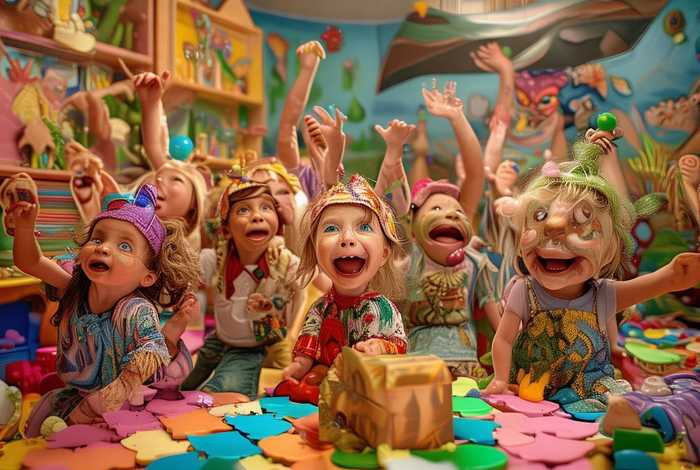 儿童故事人物扮演；幼儿人物故事表演