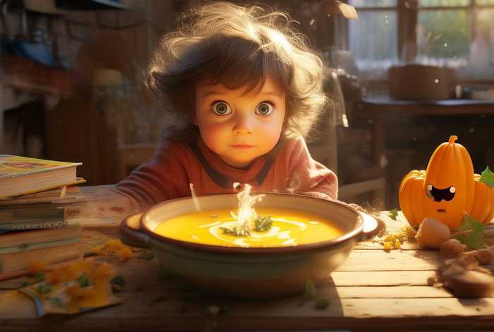 儿童睡前故事南瓜汤（南瓜汤幼儿故事）