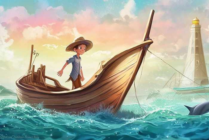儿童故事《小船长的海上冒险记》 - 小船历险记故事