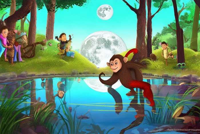 儿童故事图册（儿童故事图册猴子捞月）