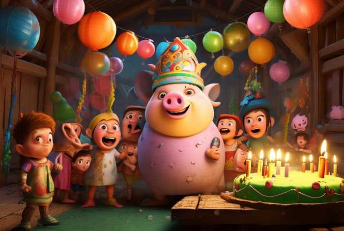 儿童故事猪爷爷的生日、猪爷爷的生日派对