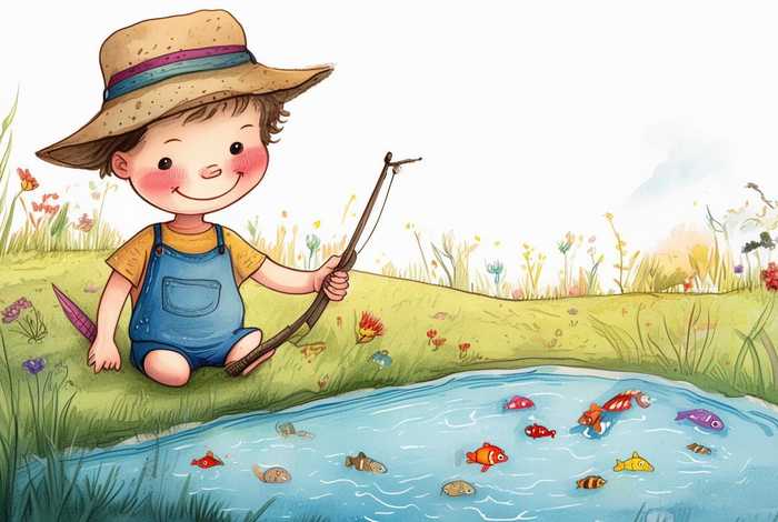 儿童绘本故事绘画小猫钓鱼(绘本故事小猫钓鱼的幼儿绘画作品图片) 儿童绘本故事绘画小猫钓鱼(绘本故事小猫钓鱼的幼儿绘画作品图片)