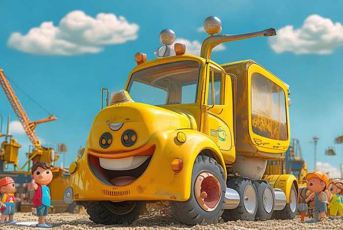 儿童故事混凝土车 儿童混凝土搅拌车动画 儿童故事混凝土车 儿童混凝土搅拌车动画