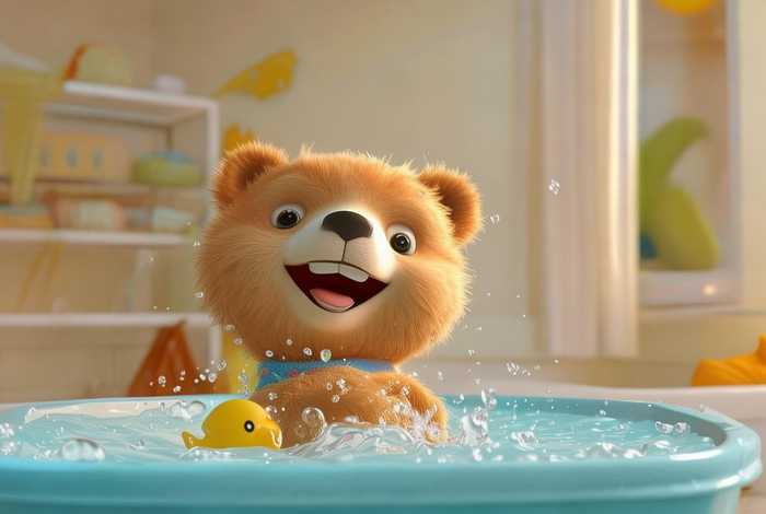 儿童简短故事小熊洗澡（幼儿故事小熊洗澡）