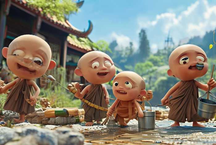 儿童故事三个和尚的故事；幼儿三个和尚的故事