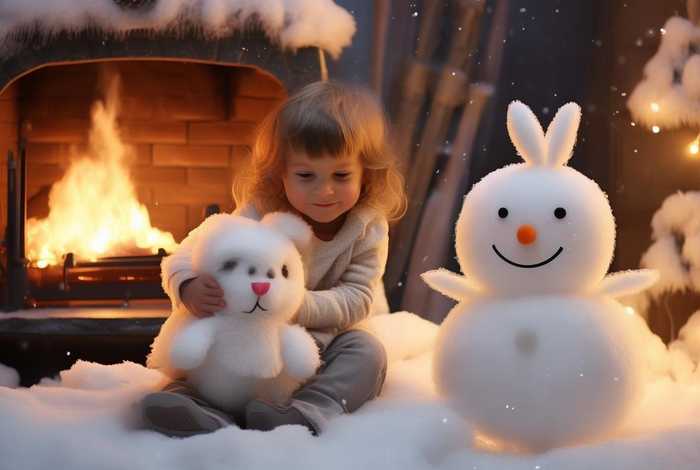 儿童睡前故事雪兔子 睡前小故事雪人小兔子