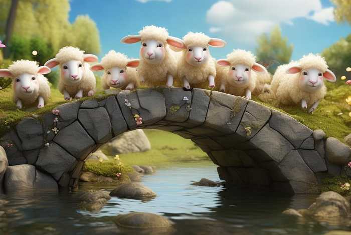 儿童小羊过桥故事视频 - 幼儿故事小羊过桥的视频