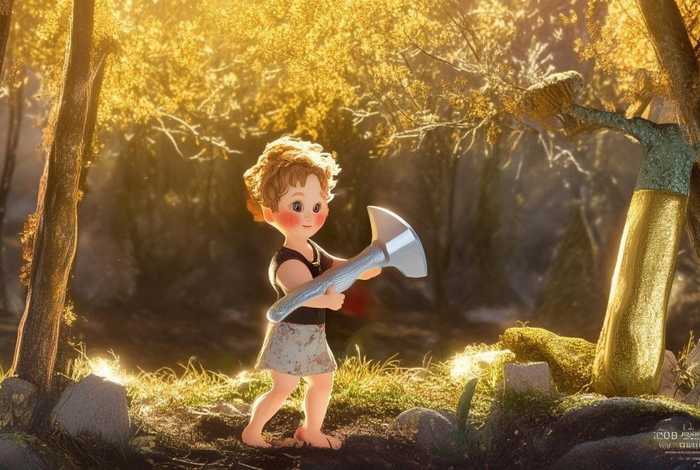 儿童故事金斧银斧 - 幼儿故事金斧头银斧头