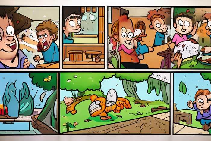 儿童漫画故事情节、漫画故事情节四格图片 学生