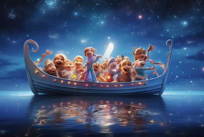 儿童故事大班月亮船，大班幼儿故事月亮船的图片