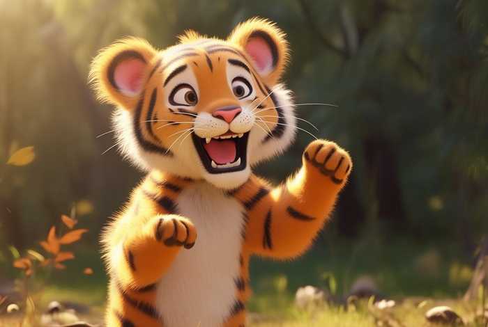 儿童故事中小老虎是怎么说话的，小老虎是怎么叫的文字