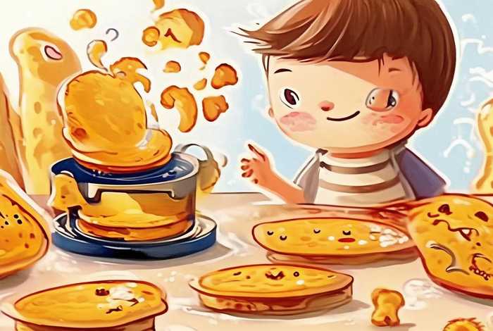 儿童故事煎饼 煎饼儿童画