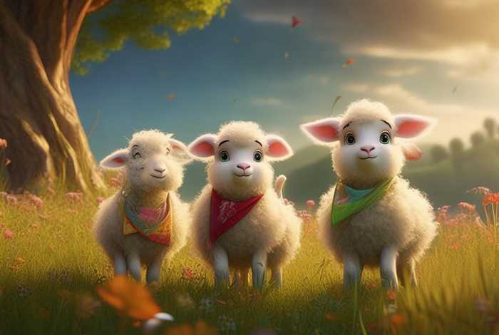 儿童故事勇敢的三只羊 - 勇敢的三只羊的故事