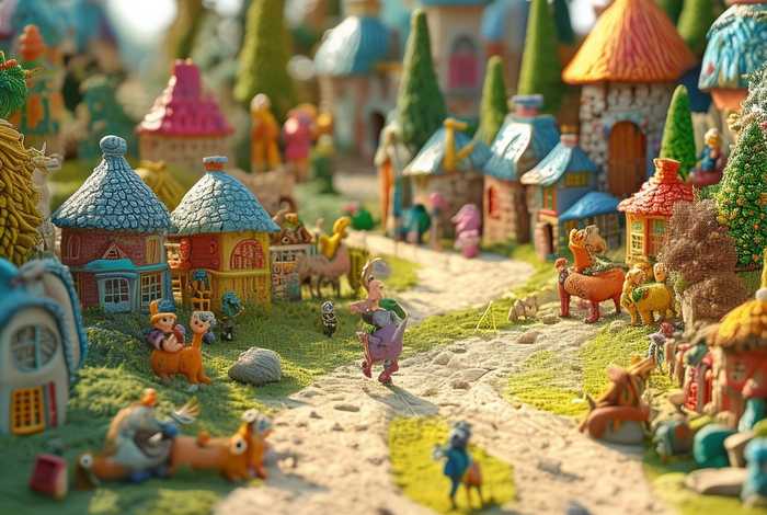 儿童故事泥塑立体场景,用彩泥制作故事场景立体 儿童故事泥塑立体场景,用彩泥制作故事场景立体