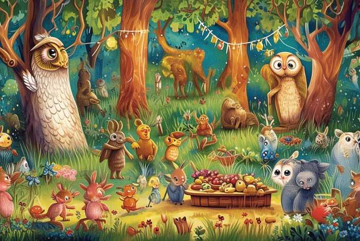 儿童故事之森林大聚会，森林大聚会故事绘本