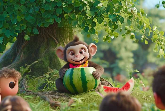 儿童故事猴子吃瓜，幼儿故事猴子吃瓜