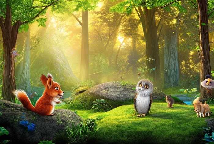 儿童故事背景视频素材森林动物 - 讲森林动物故事的背景音乐