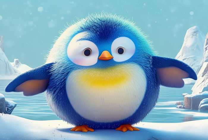 儿童故事企鹅的样子；看看企鹅的样子