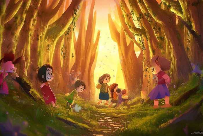 儿童故事森林迷路、幼儿园故事迷路的森林