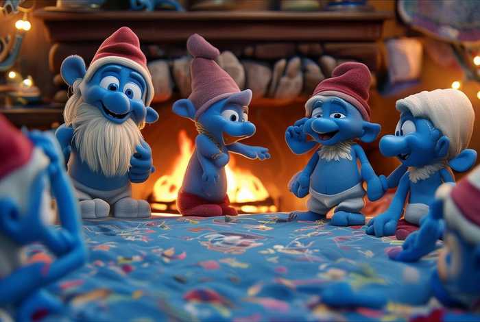 儿童睡前故事书蓝精灵、睡前故事 蓝精灵