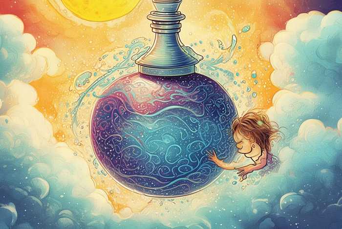 儿童故事瓶子的故事 - 瓶子里的故事简笔画