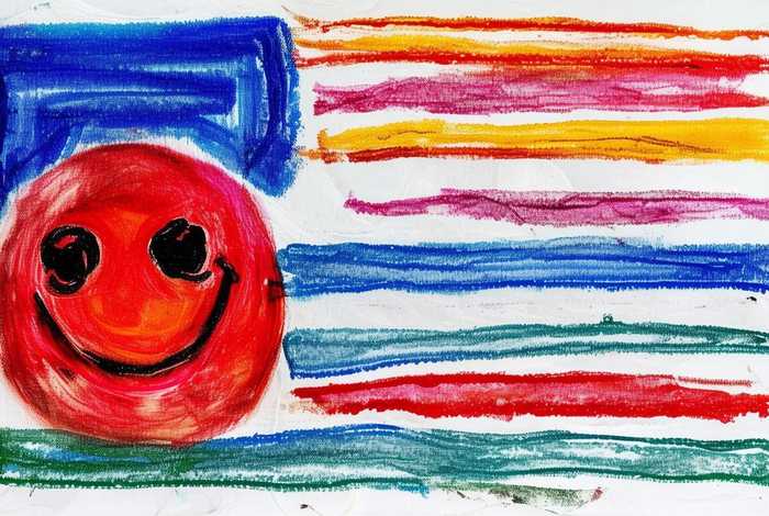 儿童手绘国旗的图片 - 儿童手绘国旗的图片简单